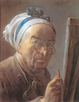 讓 巴蒂斯特 西梅翁 夏爾丹 Self-Portrait at an Easel